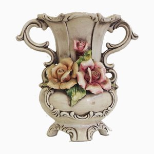 Floral Pitcher from Capodimonte, 1940s