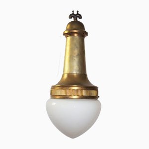 Große Messing Lampe von Otto Wagner für das Steinhof Hospital Vienna