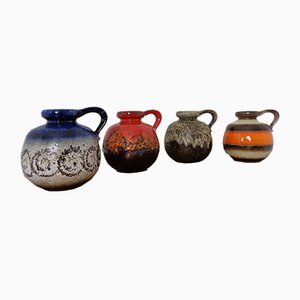 German Ceramic 484-21 Vases from Scheurich, 1960s, Set of 4
