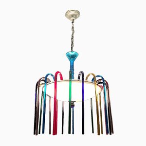 Lampadario Mid-Century multicolore in vetro di Murano di Veart