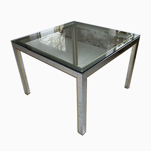 Table Basse en Laiton et Chrome par Renato Zevi