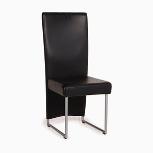 Silla de cuero negro de Rolf Benz