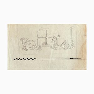 Gabriele Galantara - Figures - Original Pencil and Ink on Paper - Early 20th Century