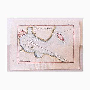 Plan of Port Siagi - Original Radierung von Joseph Roux - 1795
