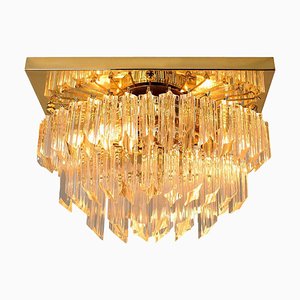 Plafonnier Flush Mount en Verre Murano par Venini pour Isa