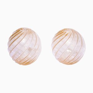 Bolas de cristal de Murano, años 50. Juego de 2