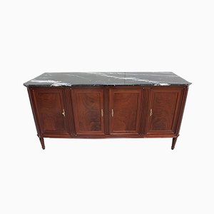 Credenza Luigi XVI in mogano e marmo, Marocco, XVIII secolo