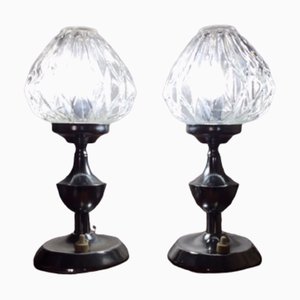 Vintage Chrome Table Lamps, Set of 2