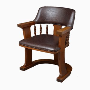 Arts and Crafts Oak Desk Chair
