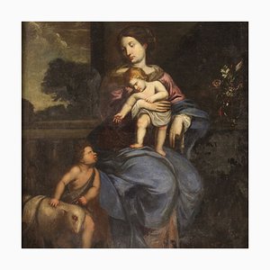 Italian Virgin With Child and Saint John, 17th Century
