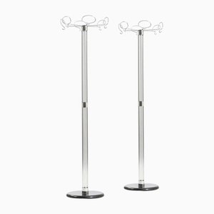 Chromed Metal Coatstands with ABS Bases from Valenti, 1970s, Set of 2