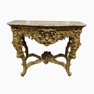 Early 19th Century French Gilt Console Table