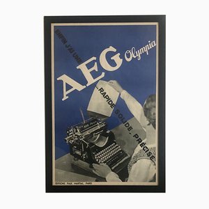 AEG Olympia Promotional Poster by Francis Bernard for Paul Martial, 1935