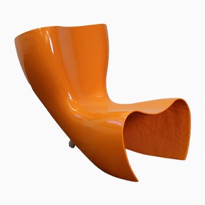 Stuhl aus Filz mit Schale aus Glasfaser von Marc Newson für Cappellini