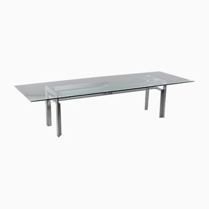 Doge Dining Table with Steel Base & Glass Top by Carlo Scarpa, 1960s