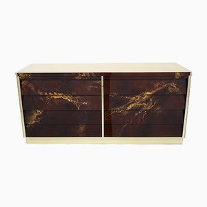 Brass Lacquered Dresser by Maison Jansen, 1970s