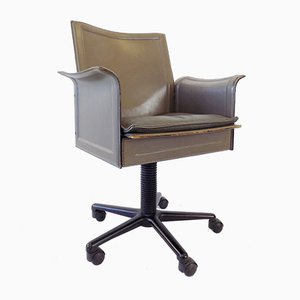 Corium Leather Office Chair by Tito Agnoli for Matteo Grassi