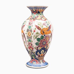 Vase Vintage Polychrome en Céramique de Delft, Pays-Bas, 1960s