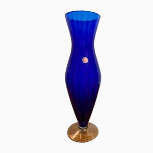 Vaso in vetro di Murano blu