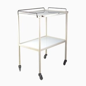 Mid-Century Opaxit Glass Medical Trolley Set of 2, 1960s