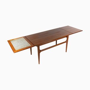 Dänischer Couchtisch aus Teak mit Verlängerungen, 1960er