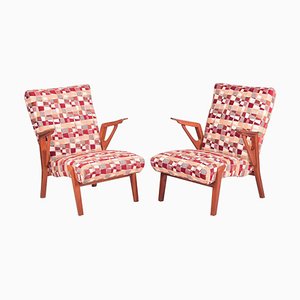 Beech Armchairs by Bohumil Landsman, 1960s, Set of 2