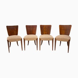 Art Deco H-214 Chairs by Jindrich Halabala for ÚP Závody, 1950s, Set of 4