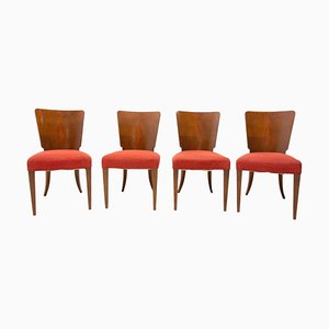 Art Deco H-214 Chairs by Jindrich Halabala for ÚP Závody, 1950s, Set of 4