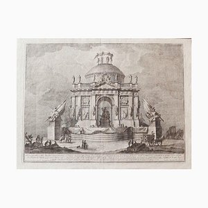 The Temple of Peace - Grabado original de Giuseppe Vasi - Mid-18th Century