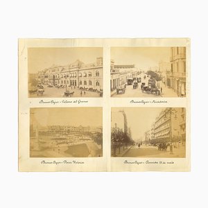 Unknown, Ancient Views of Buenos Aires, Argentina, Vintage Photos, 1880s, Set of 4