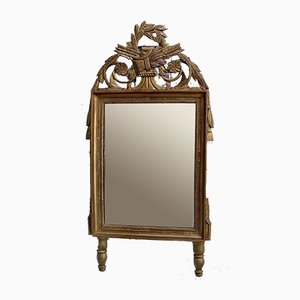 Espejo estilo Louis XVI de madera dorada, siglo XIX