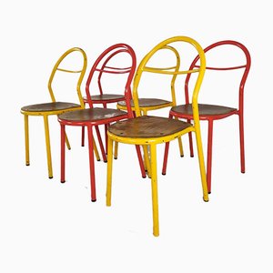 Industrial Chairs by René Herbst, Set of 6