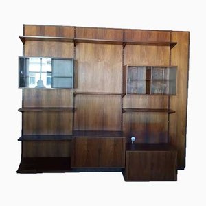 Rosewood Wall Unit System by Kai Kristiansen for FM Møbler, Set of 21