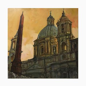 Rome - Saint Peters Church - Oil on Canvas