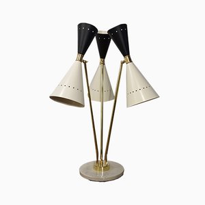 Diabolo Modern Black and White Lamp, 1950s