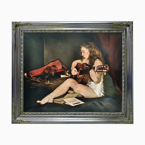 Gitarre - Francesca Strino - Öl auf Leinwand - Italien