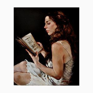 The Secret Book - Oil on Canvas - Francesca Strino - Italy