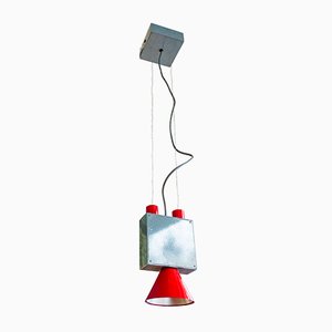 Italian Modern Metall Lampe, 1980er