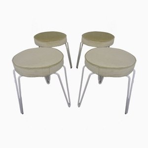 Tabourets Mid-Century en Épingle, 1960s, Set de 4