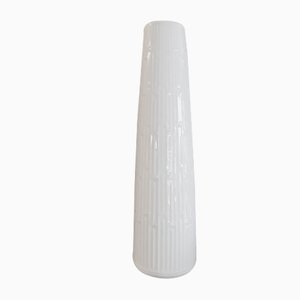 Vase Vintage en Porcelaine Émaillée Blanc par Hans Merz pour Meissen, 1960s