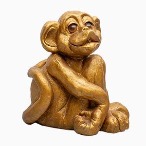 Stoneware Monkey Garden Fountain, 1970s