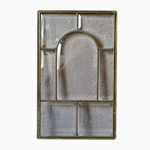Vintage Gold Boho Chic Stained Window, 1940s