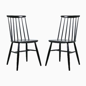 Black Fanett Dining Chairs by Ilmari Tapiovaara, Set of 2