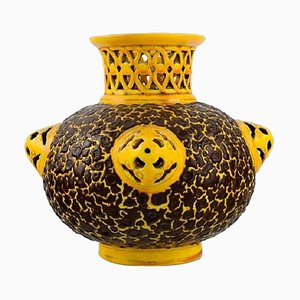 Zsolnay Vase in Openwork Glazed Ceramics, 1882-1885
