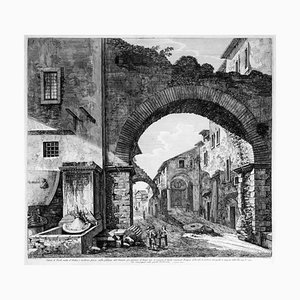 Luigi Rossini - View of Tivoli Mixed of Ancient and Modern (...) - Etching - 1824