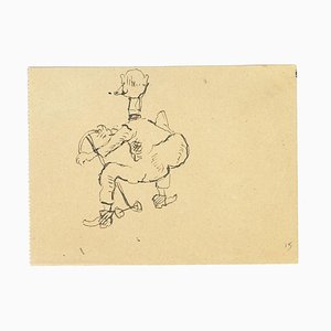 Leo Longanesi - Duck Man - Dibujo a pluma - 1937
