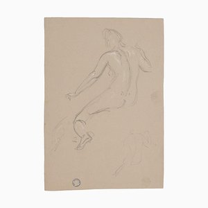 Charles Lucien Moulin - Figures of Women - Drawing - Early 20th-Century