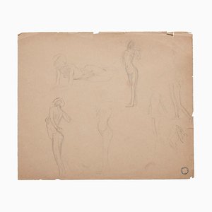 Charles Lucien Moulin - Figures of Women - Pencil Drawing - Early 20th Century