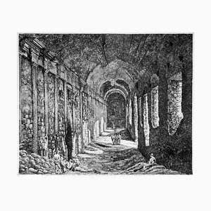 Luigi Rossini - Interior View of the Substructures ... - Gravure à l'Eau Forte - 1824