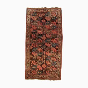 19th Century Brown, Yellow & Blue Rug, 1890s